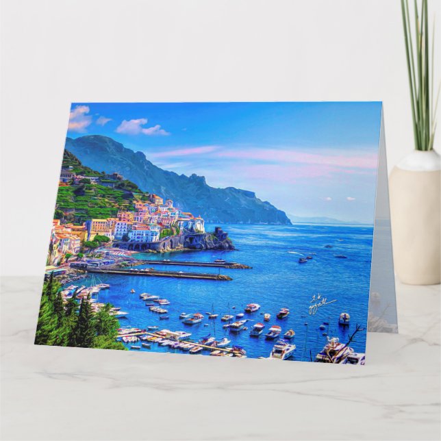 Carte Art moderne de photo d'Amalfi Italie l'Europe (Devant)