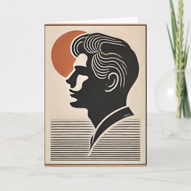 Carte Art Moderne Du Milieu Du Siècle Il Suit Le Soleil (Devant)