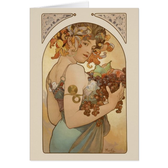 Carte Art Nouveau Alphonse Mucha Fruit CC0406 (Devant)