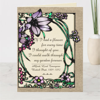 Carte Art Nouveau - Floral Love Poems - Personalized