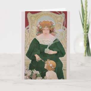 Carte Art Nouveau vintage Helm Cacao par Privat Livemont