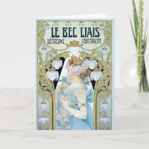 Carte Art Nouveau vintage Le Bec Liais, Privat Livemont