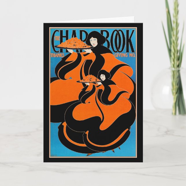 Carte : Art Nouveau - Will Bradley - Thanksgiving (Devant)