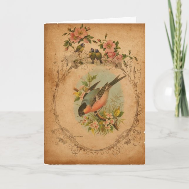 Carte Art numérique Bull Finch (Devant)