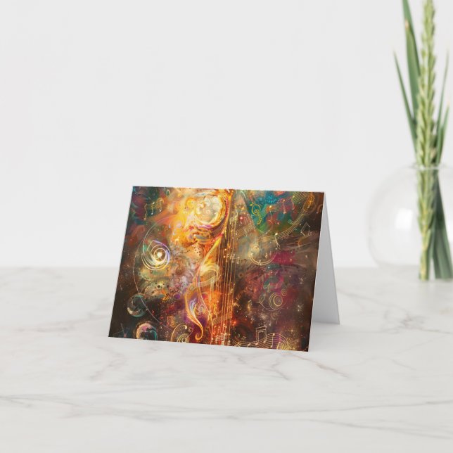 Carte Art numérique de paysage musical fantastique (Devant)