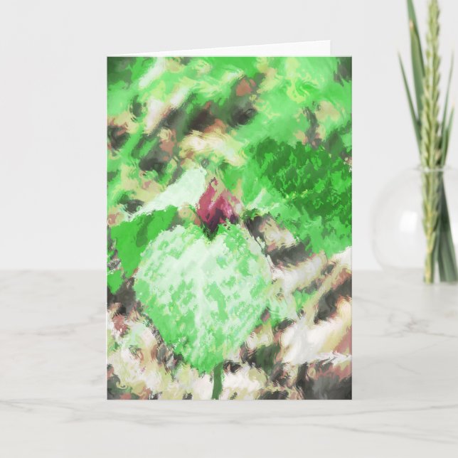 Carte Art numérique Fleur sauvage de printemps (Devant)