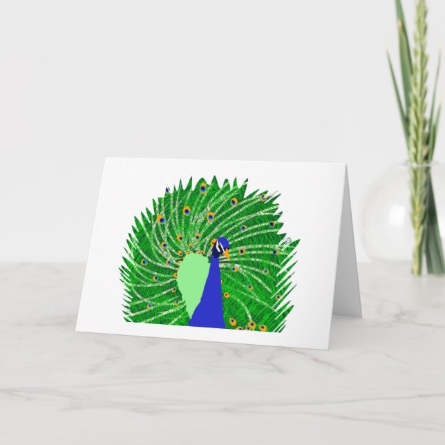 Carte Art original de Peacock par Sophie age Ten (Devant)