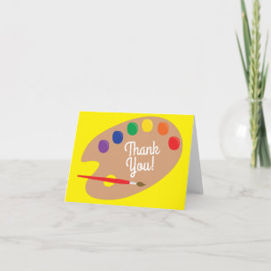 Carte Art Paint Palette Cute 1ère fête d'anniversaire