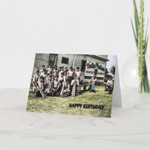 CARTE ART PHOTO DE BASE-BALL VINTAGE GARÇONS BASE-BALL E