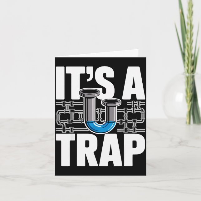 Carte Art Plombier Pour Hommes Femmes Plomberie Pefitter (Devant)