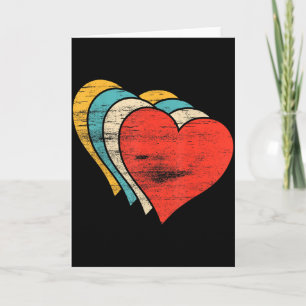 Carte Art Rétro Vintage Saint-Valentin Cœurs en détresse