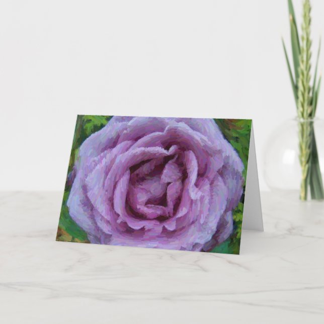 Carte Art Rose Impressionniste Artsy Purple (Devant)