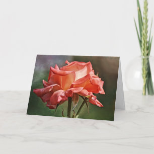Carte Art Rose orange Artsy Peach