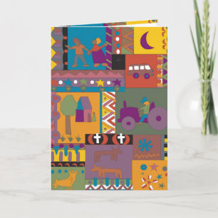Carte Art tribal inspiré de l'Afrique
