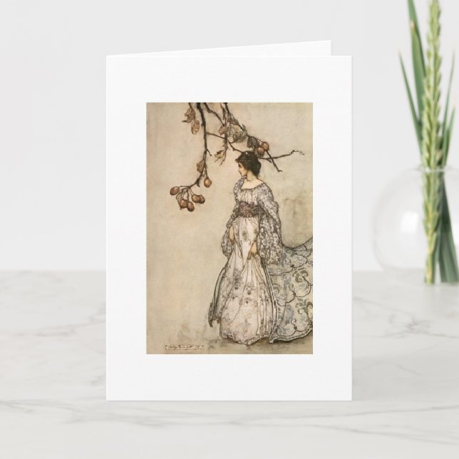 Carte Art vintage - sentiment féerique "Undancey", (Devant)