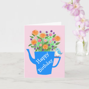 Carte Art Whimsique Dessiné à la Main pour Anniversaire