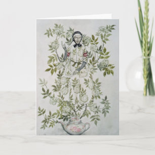 Carte Arthur Rackham au milieu d'un arbre a reposé une