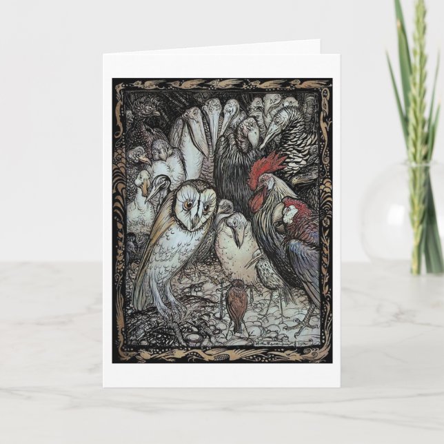 Carte Arthur Rackham - "The Owl and the Birds" (1912) Ca (Devant)