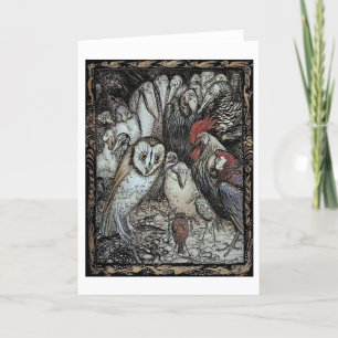 Carte Arthur Rackham - "The Owl and the Birds" (1912) Ca