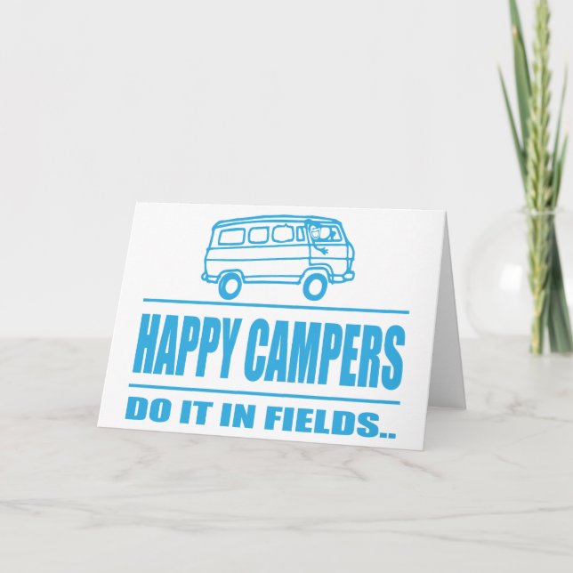 Carte Articles Cadeaux Pour Camper Happy Inspiré (Devant)