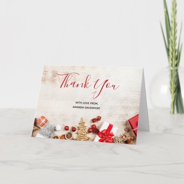 Carte Articles thématiques de Noël sur le Merci rustique (Devant)