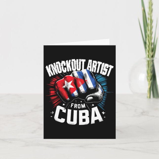 Carte Artiste De Knockout De Cuba Cubain Boxe Pride (Devant)