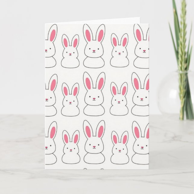 Carte artistique à motif de lapin mignon (Devant)