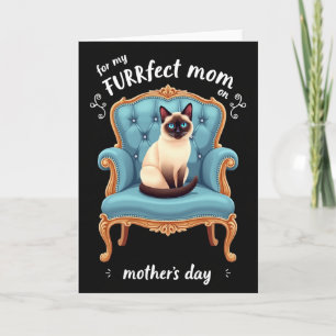 Carte artistique Azure Cat pour la fête des mères