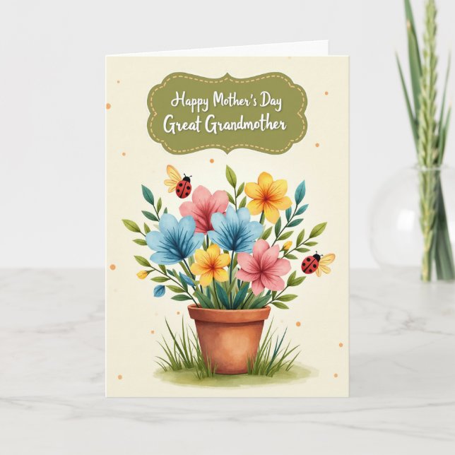 Carte artistique de bouquet de fête des mères douc (Devant)