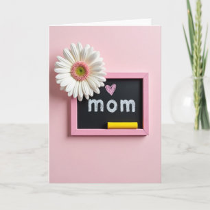 Carte artistique de fleurs pour maman adorée