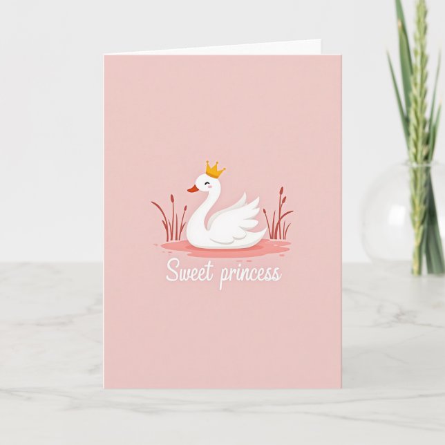 Carte artistique de la douce princesse cygne (Devant)