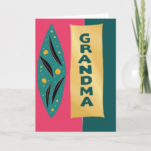Carte artistique de la fête des grands-mères en cy