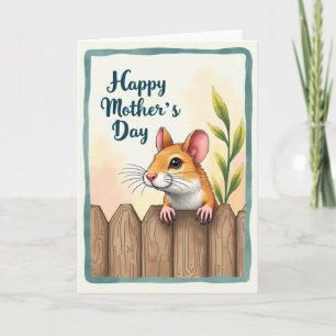 Carte artistique de la fête des mères pour rongeur