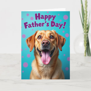 Carte artistique de la fête des pères au chien dor
