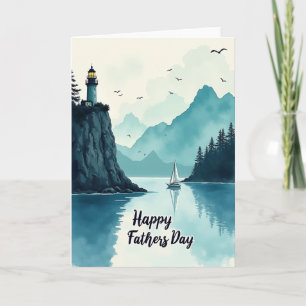 Carte artistique de la fête des pères phare