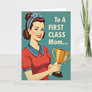 Carte artistique de maman de première classe