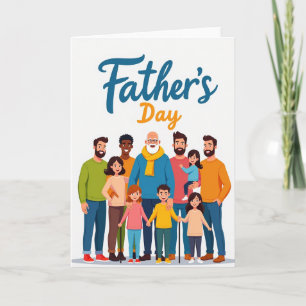 Carte artistique de portrait pour la fête des père