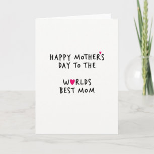 Carte artistique de type Meilleure Maman du Monde
