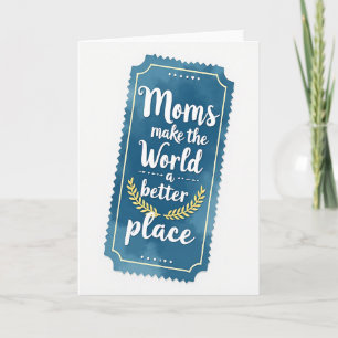 Carte artistique du monde des mamans adorables