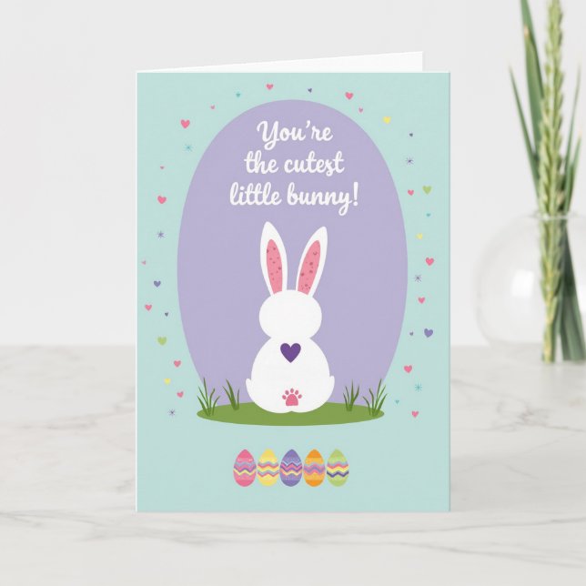Carte artistique du plus mignon petit lapin (Devant)
