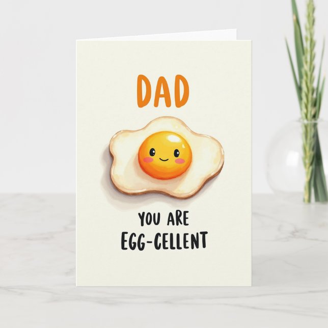 Carte artistique eggxcellente pour la fête des pèr (Devant)
