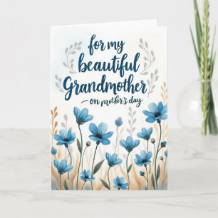 Carte artistique Fête des Mères Blue Blossom