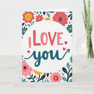 Carte artistique 'Je t'aime'