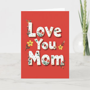 Carte artistique « Je t'aime maman »