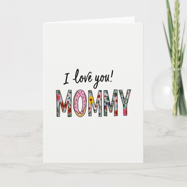 Carte artistique « Je t'aime maman » (Devant)