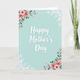 Carte artistique pour la fête des mères à fleurs b