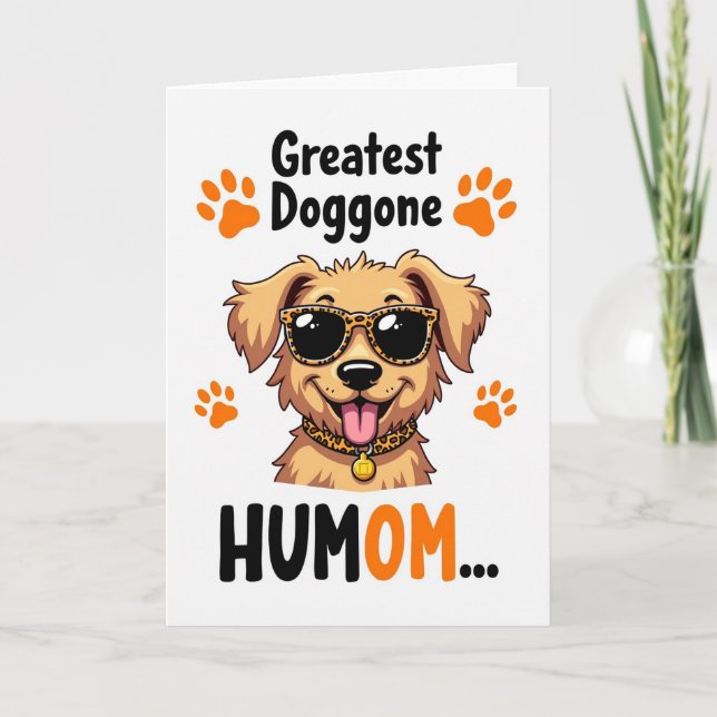Carte artistique pour la fête des mères Chic Chien (Devant)