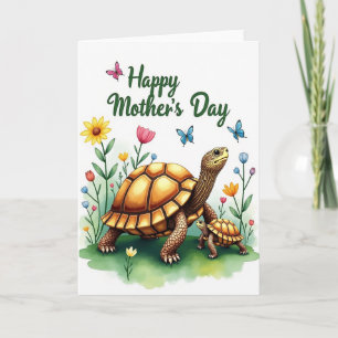 Carte artistique pour la fête des mères Tortue