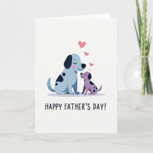 Carte artistique pour la fête des papas chiens ado