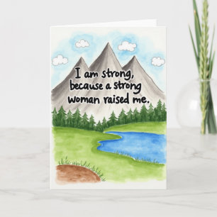 Carte artistique « Une femme forte m'a élevée »